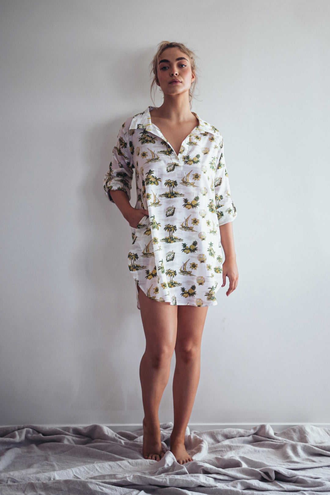 Tiki Beach Popover Cotton