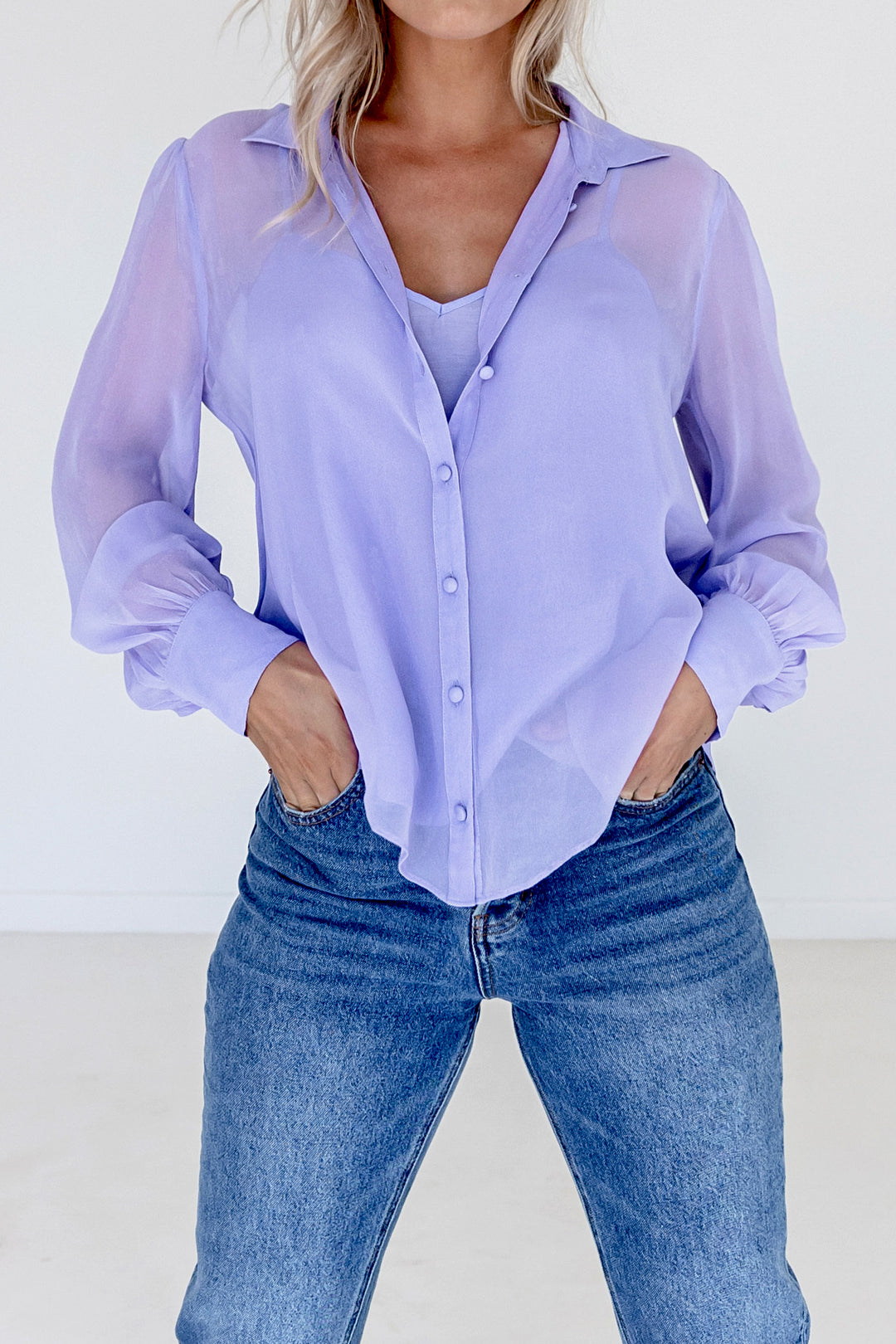 Miss Saigon Silk Blouse Orchid