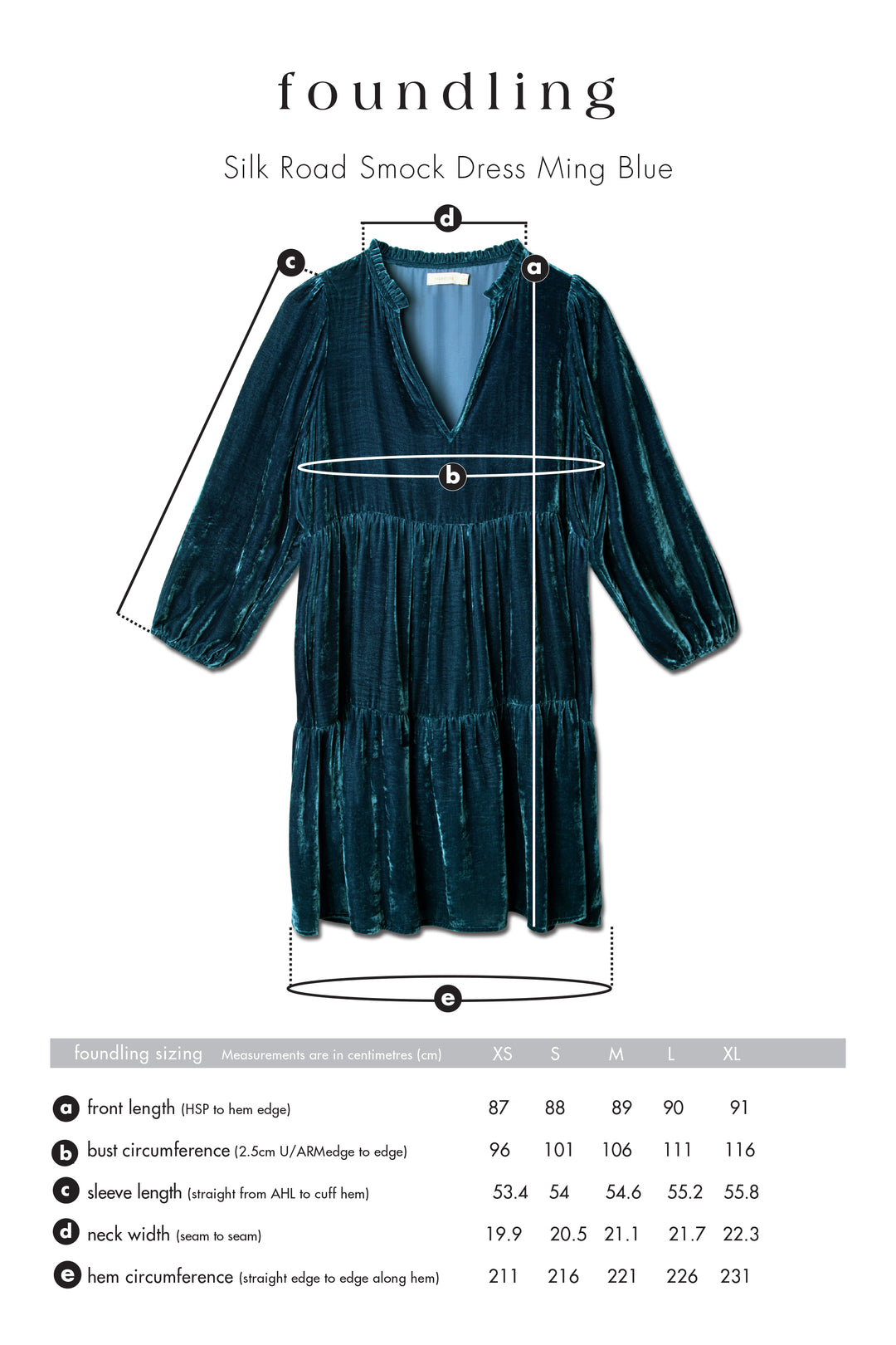 Silk Road Smock Dress Ming Blue