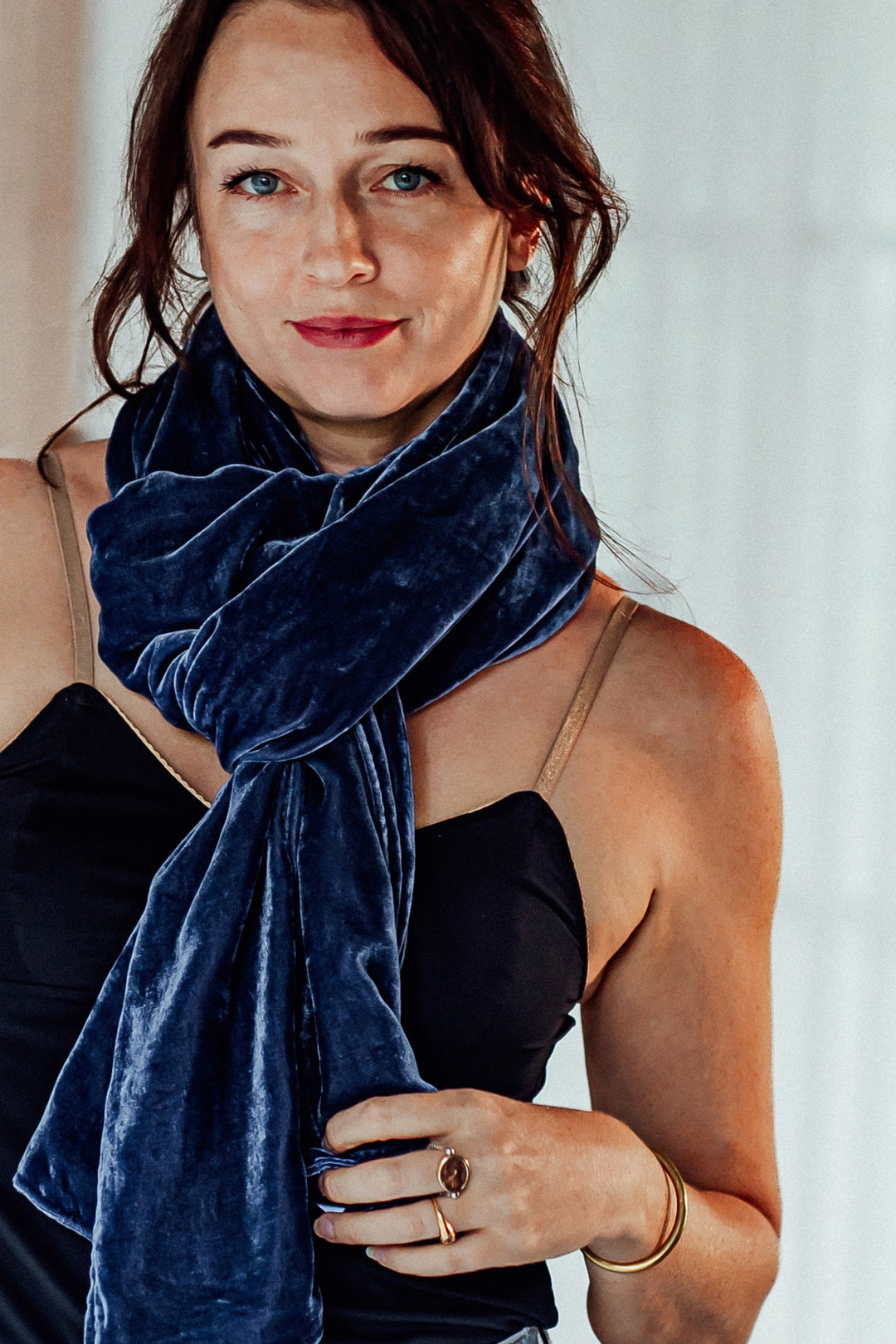 Silk Road Wrap Scarf Bleu