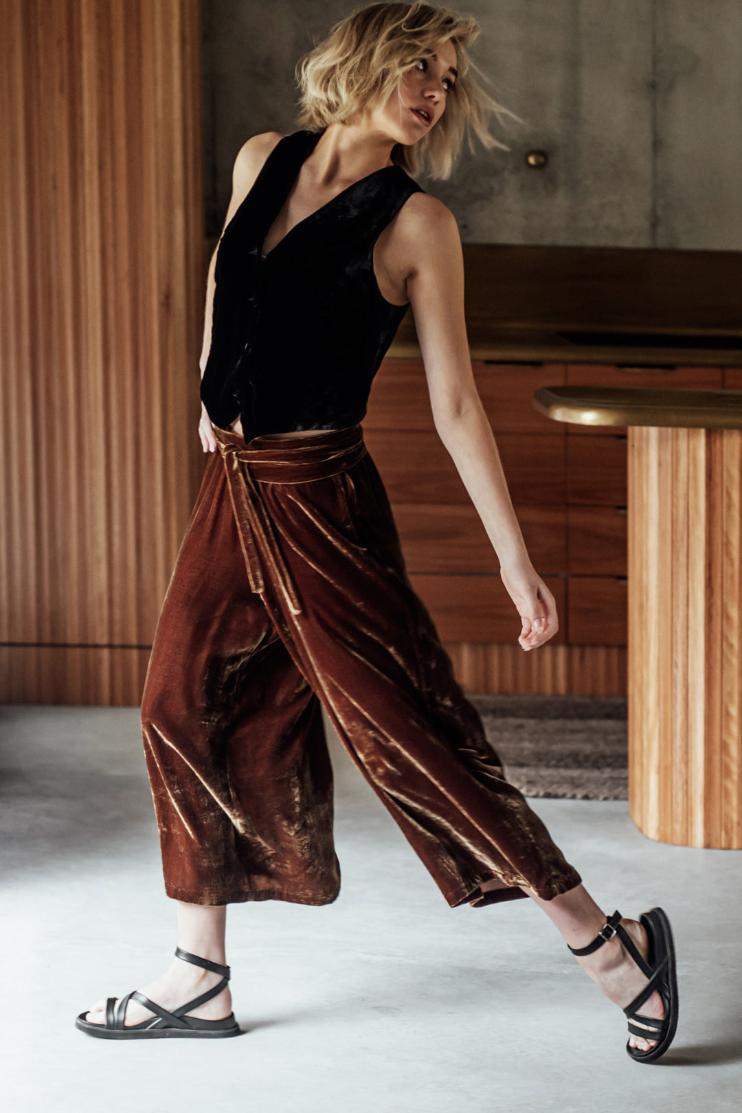 Silk Road Wide Leg Pants Sandalwood