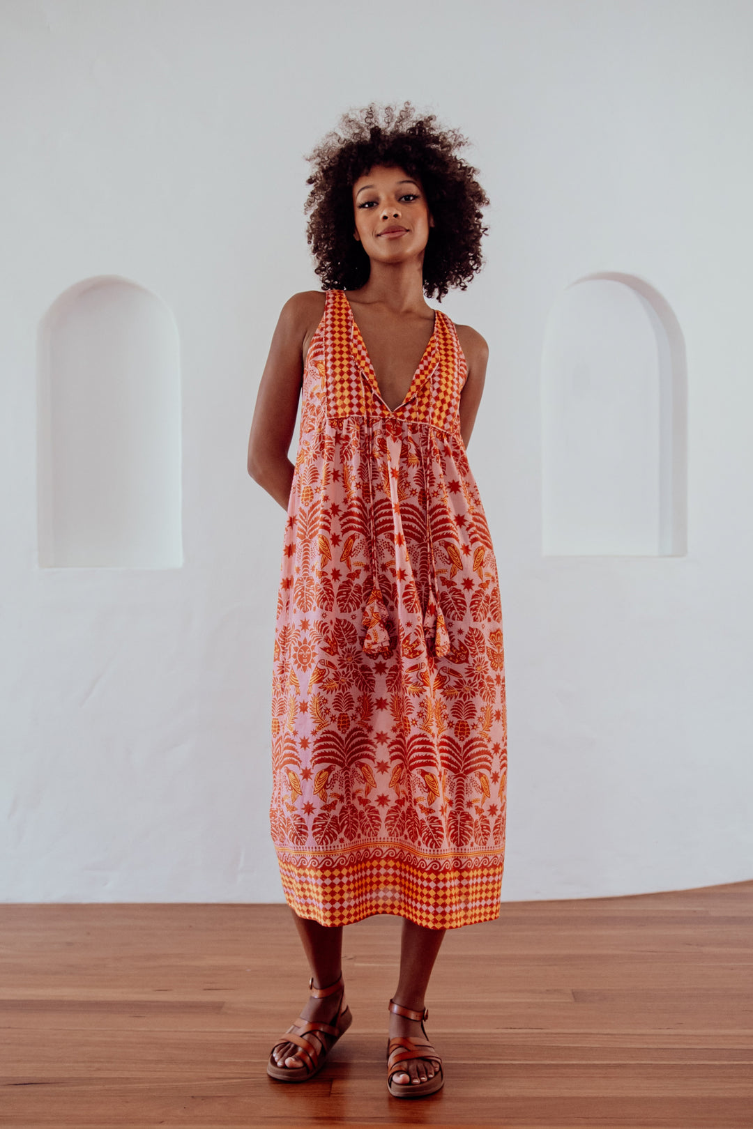 Martinique Midi Dress Pure Cotton Voile