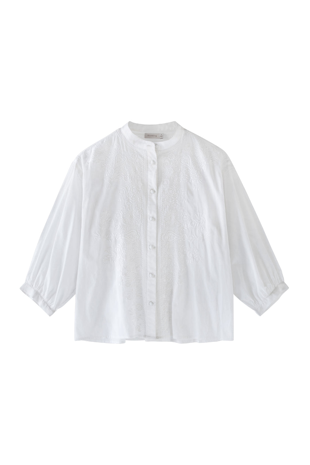 Chikan Vintage Voile Blouse Salt