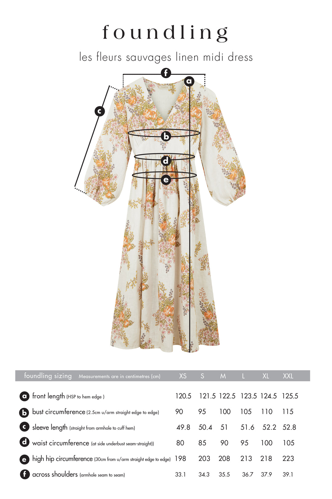 Les Fleurs Sauvages Linen Midi Dress