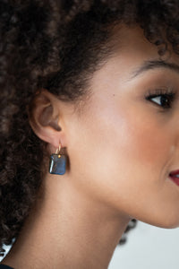 Cabochon labradorite drop earrings