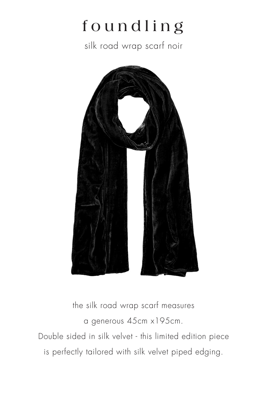 Silk Road Wrap Scarf Noir