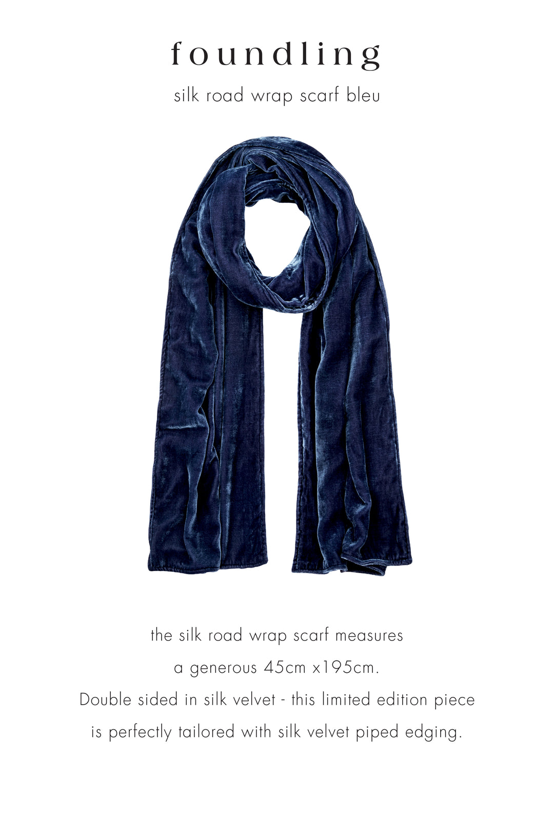 Silk Road Wrap Scarf Bleu