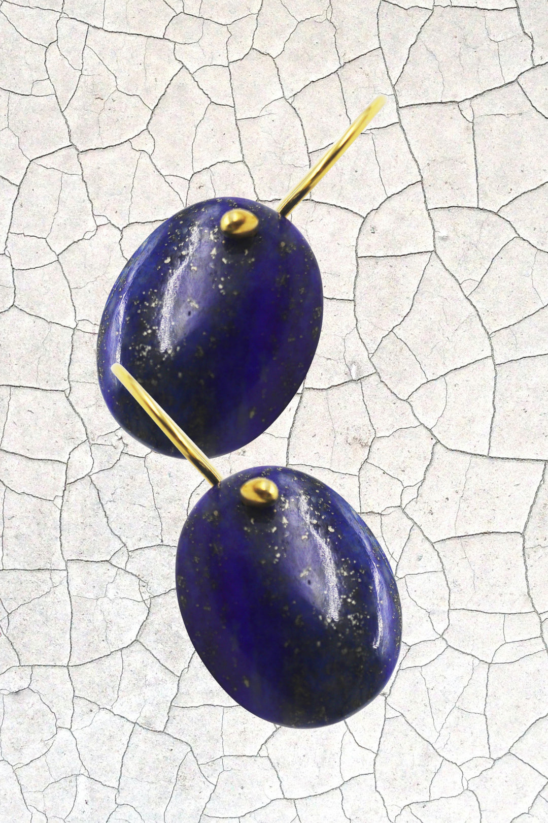 Lapis Lazuli Cabochon Drop Earrings