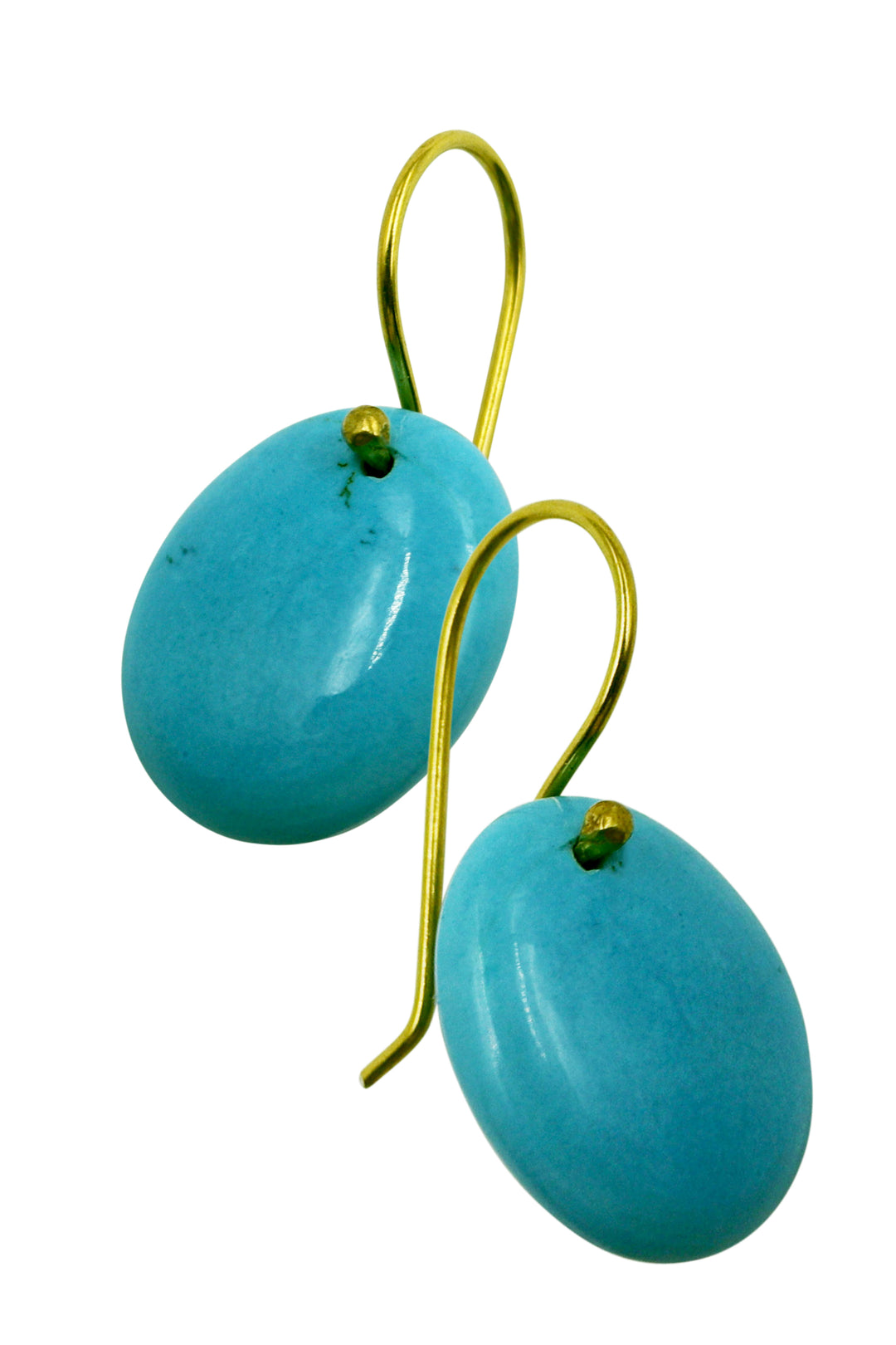 Turquoise Cabochon Drop Earrings