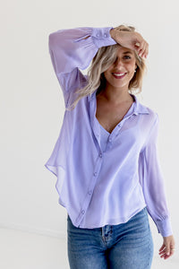 Miss Saigon Silk Blouse Orchid