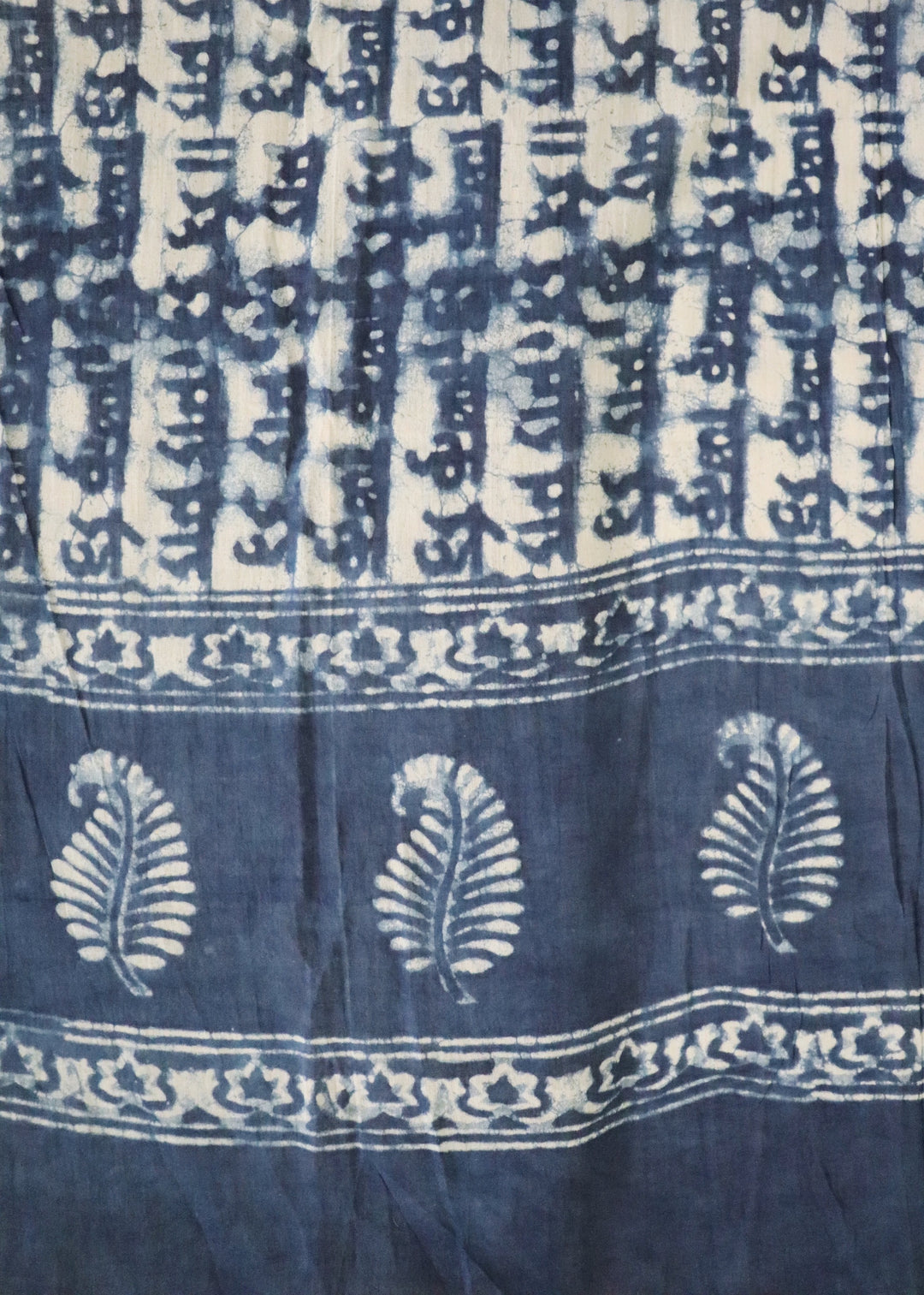 Pure indian cotton prayer shawl indigo