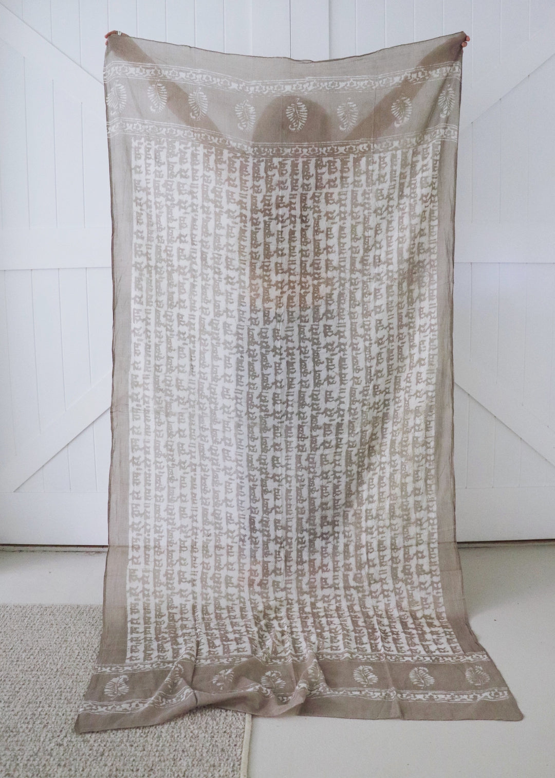 Pure indian cotton prayer shawl chai