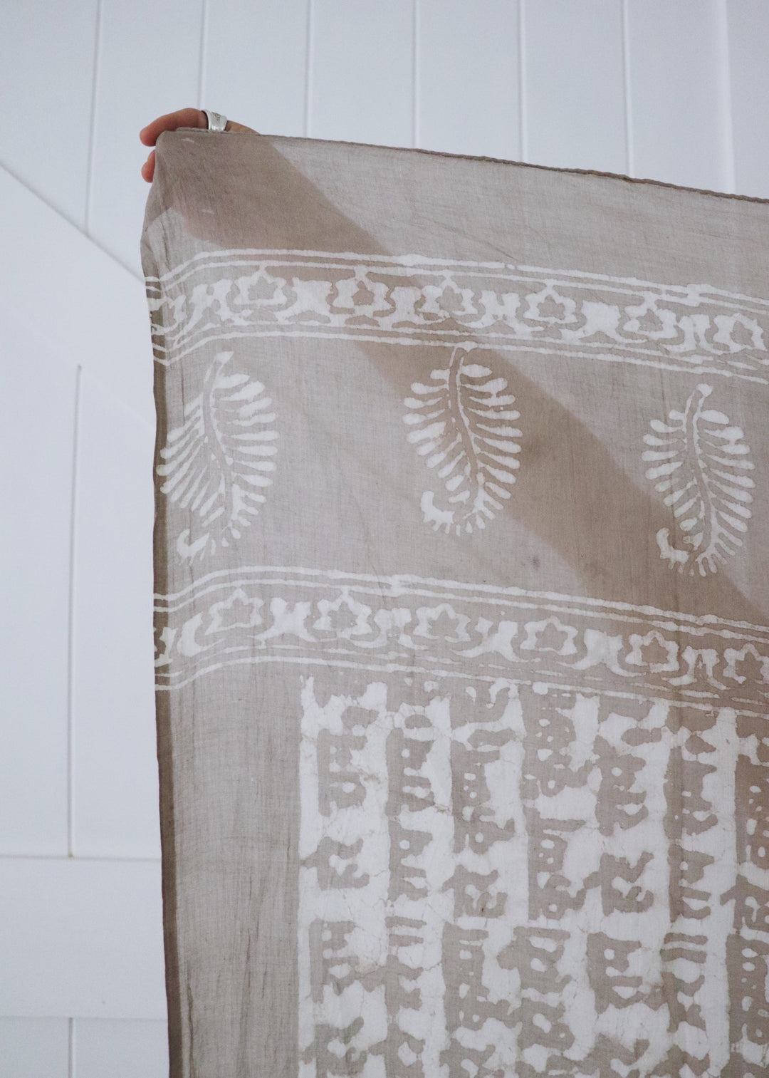 Pure indian cotton prayer shawl chai