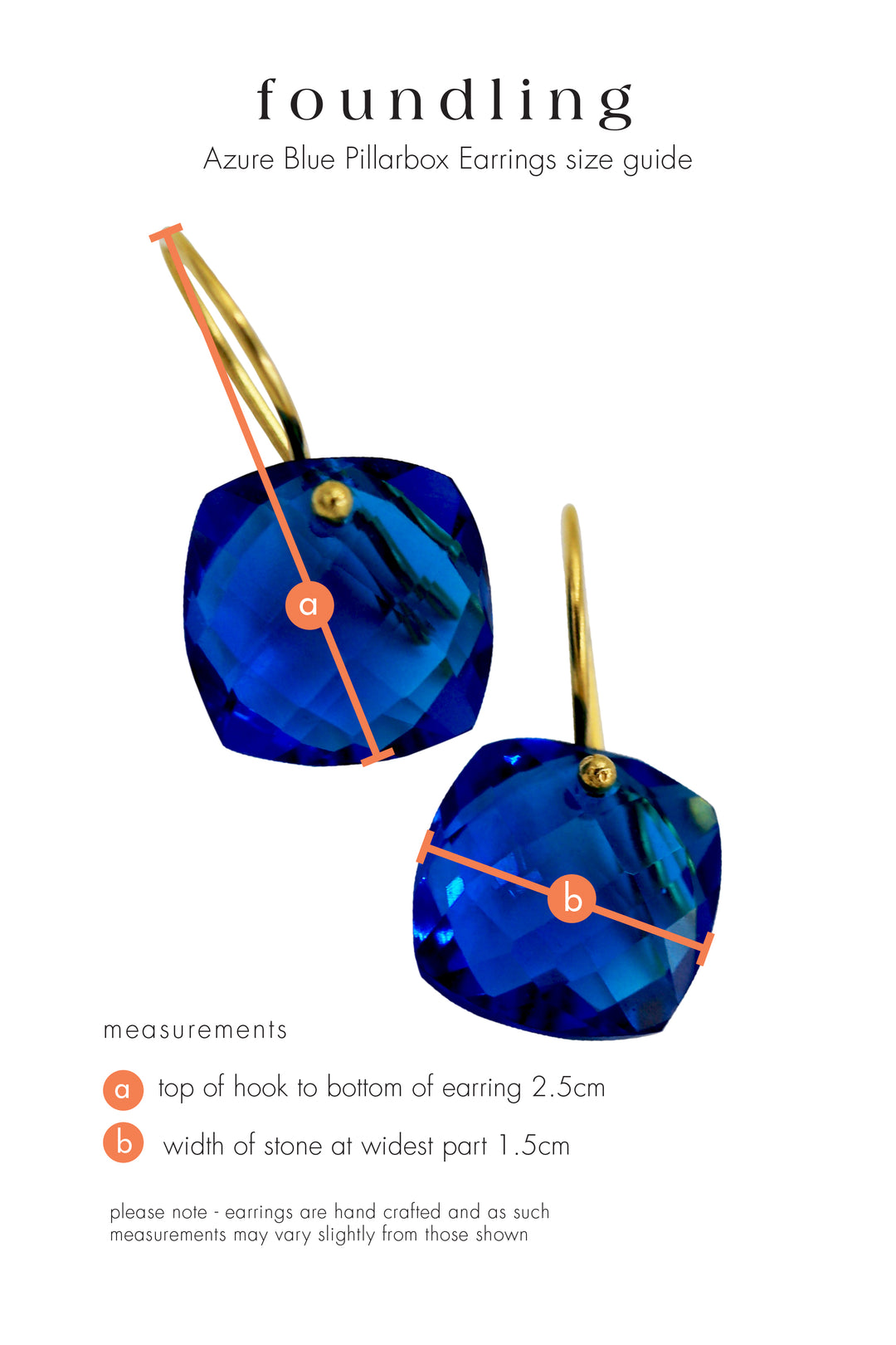 Azure Blue Pillarbox Earrings