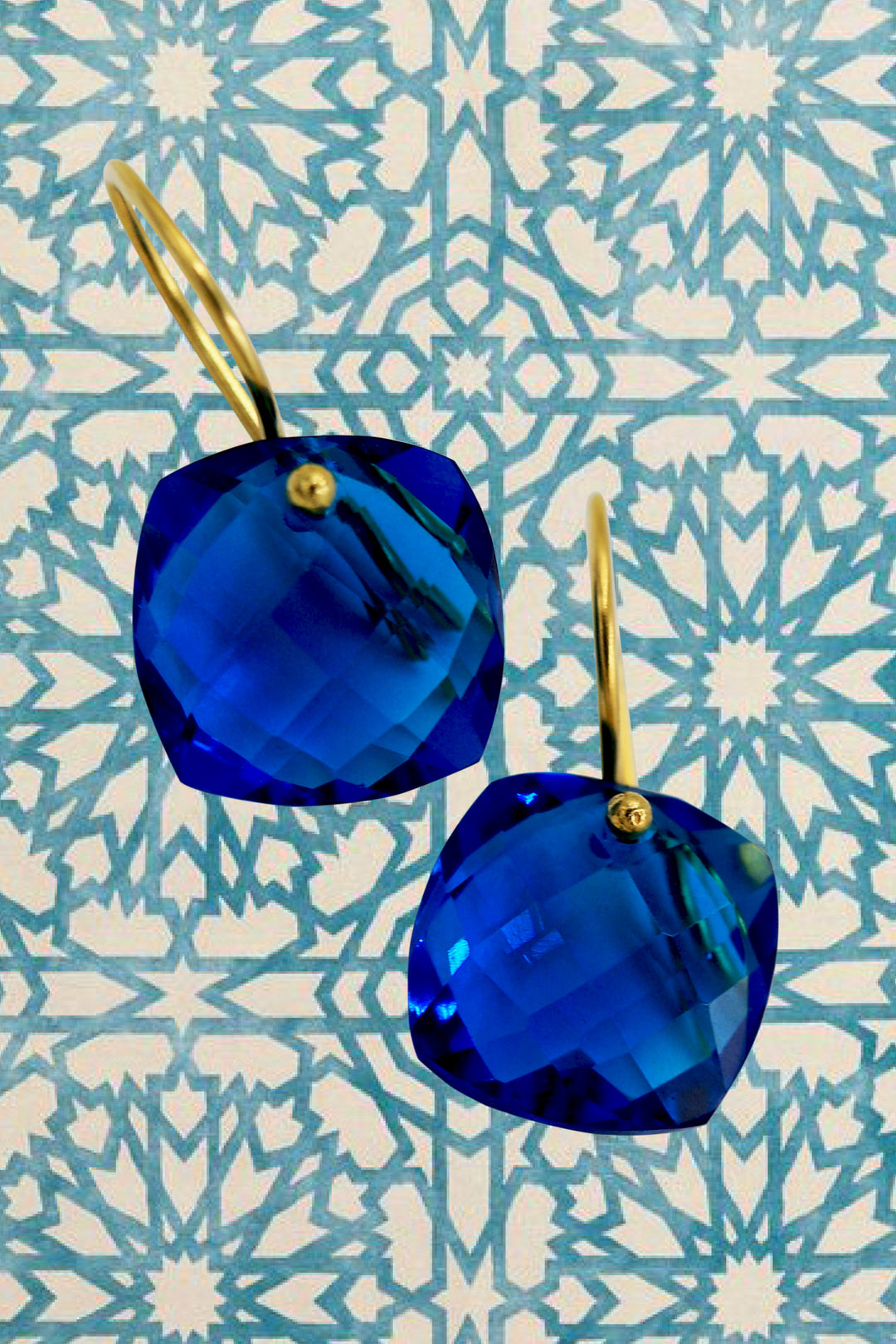 Azure Blue Pillarbox Earrings
