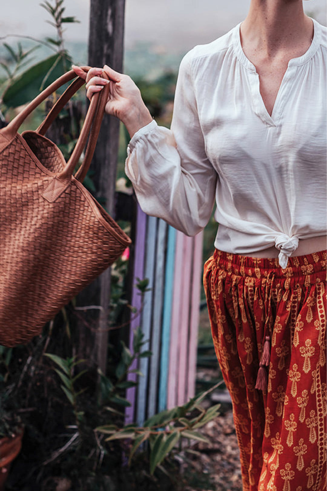 woven leather tote basket bag tan caramel