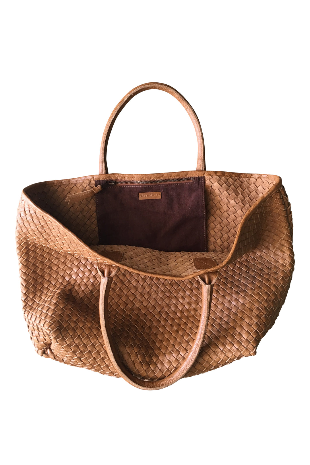 woven leather tote basket bag tan caramel