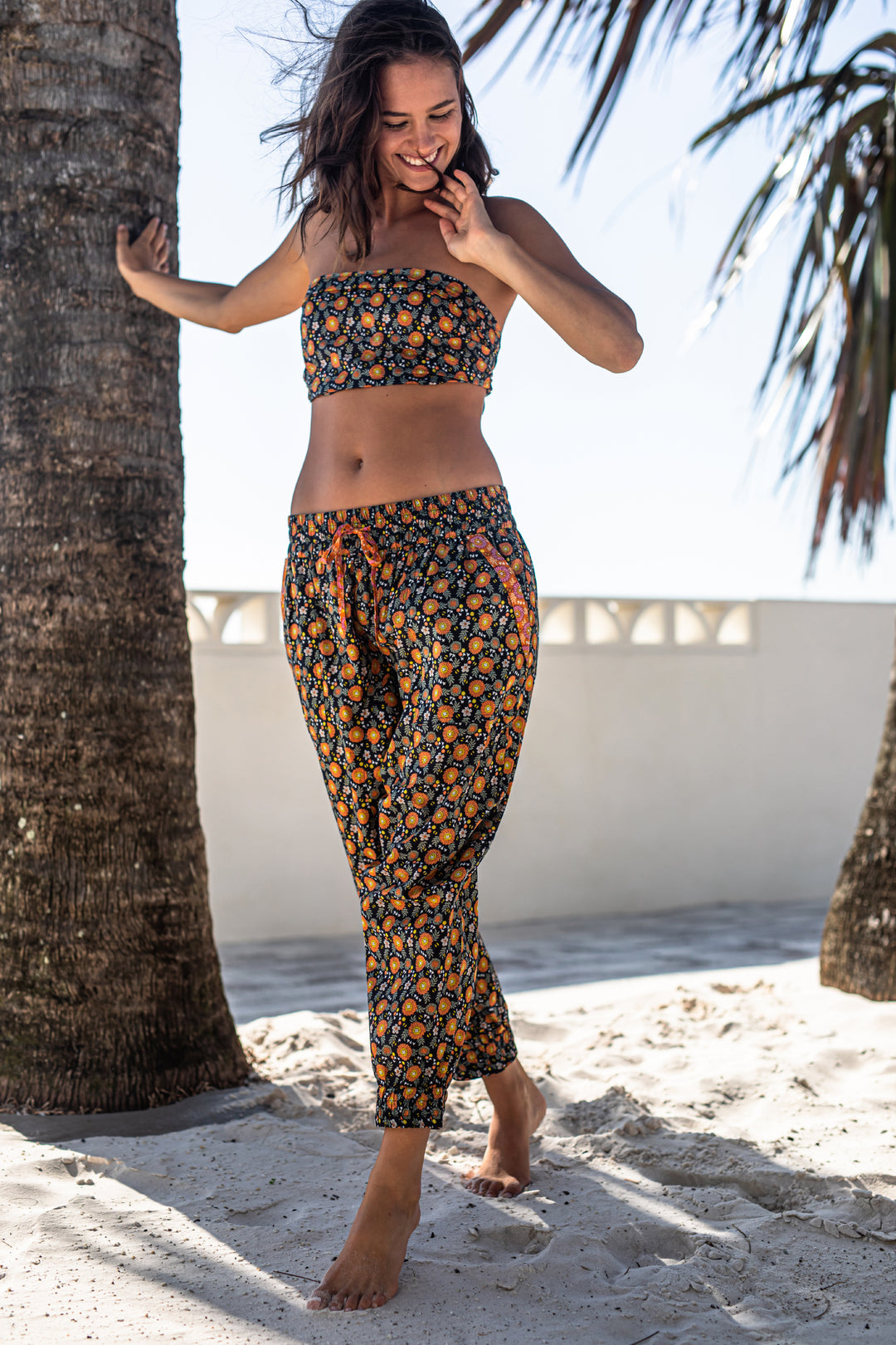 Woodstock Cotton Harem Pant Chicory