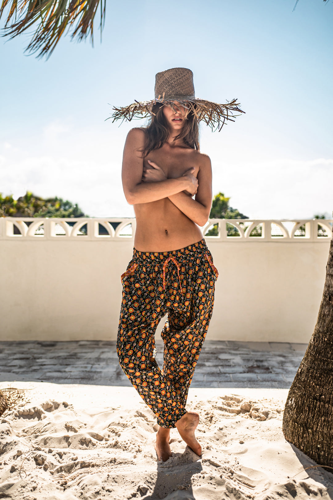 Woodstock Cotton Harem Pant Chicory
