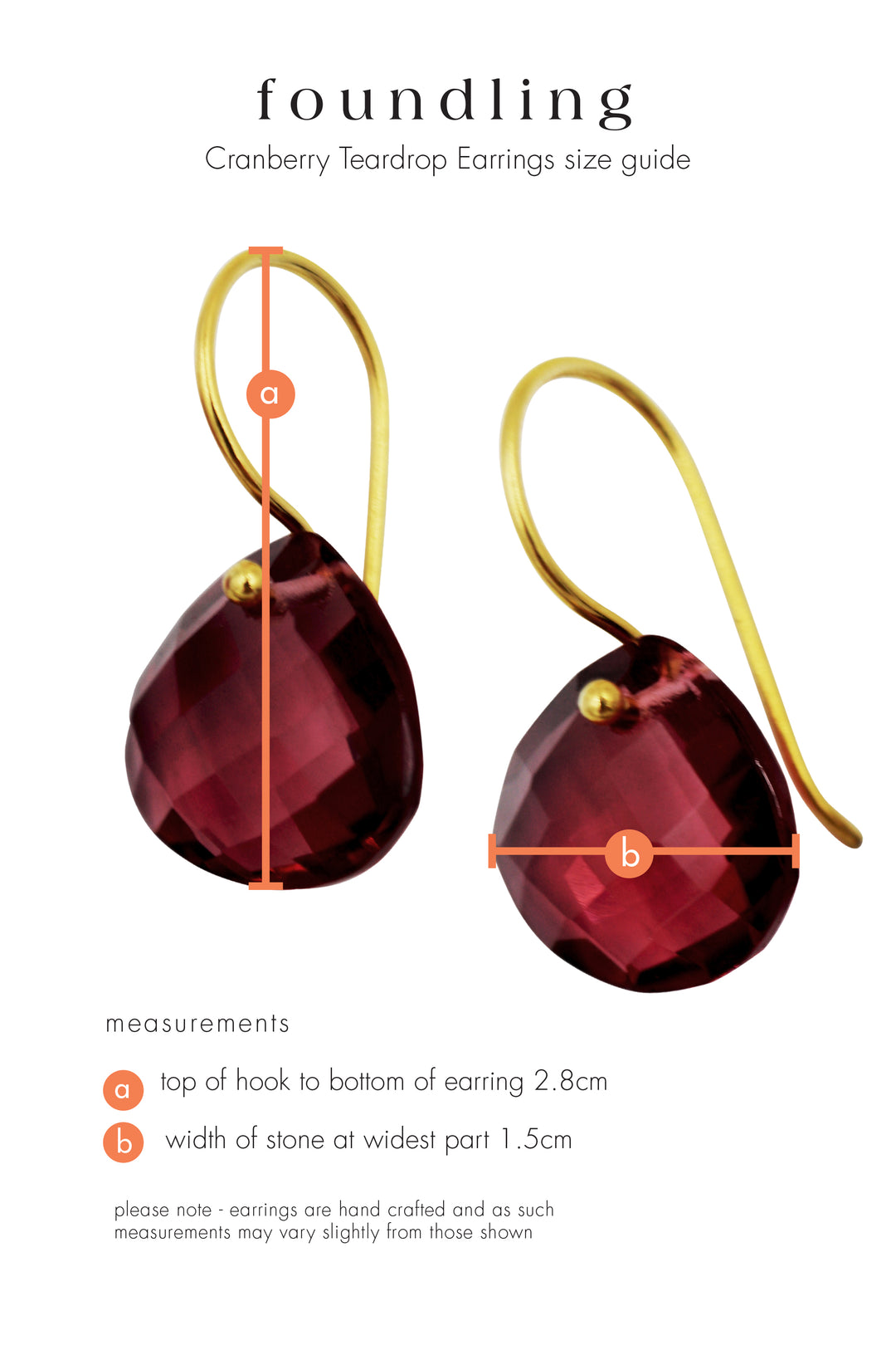 Cranberry Teardrop Earrings