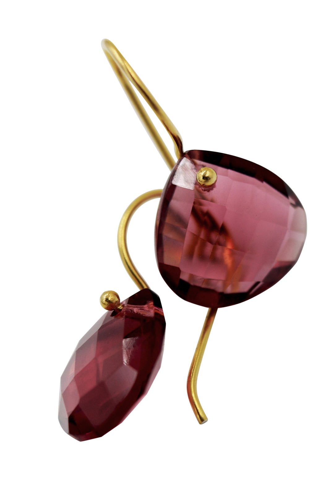 Cranberry Teardrop Earrings