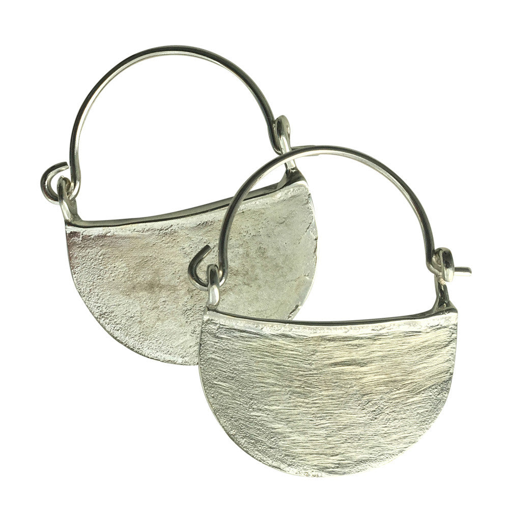silver hammered slave empress earrings foundling
