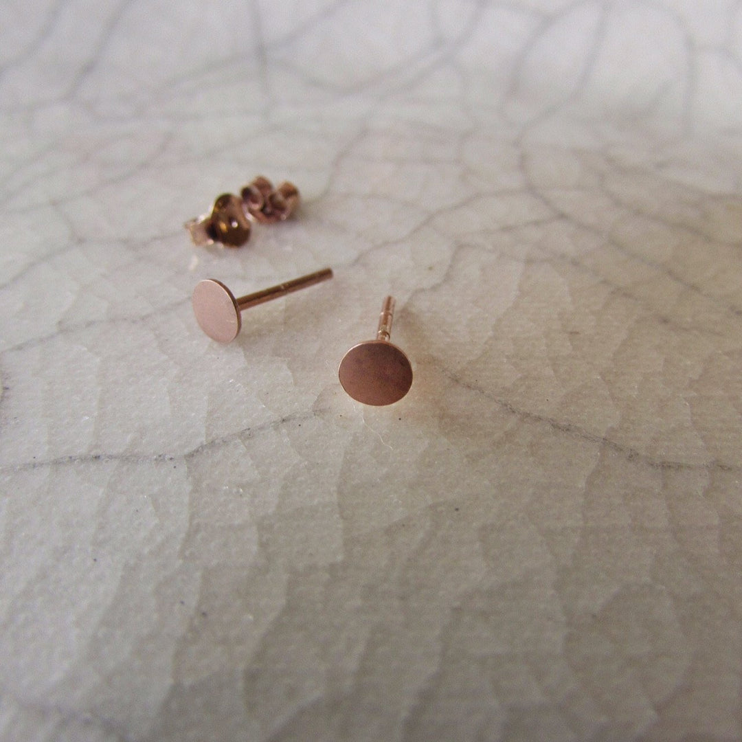 Solis rose gold stud matt or polished