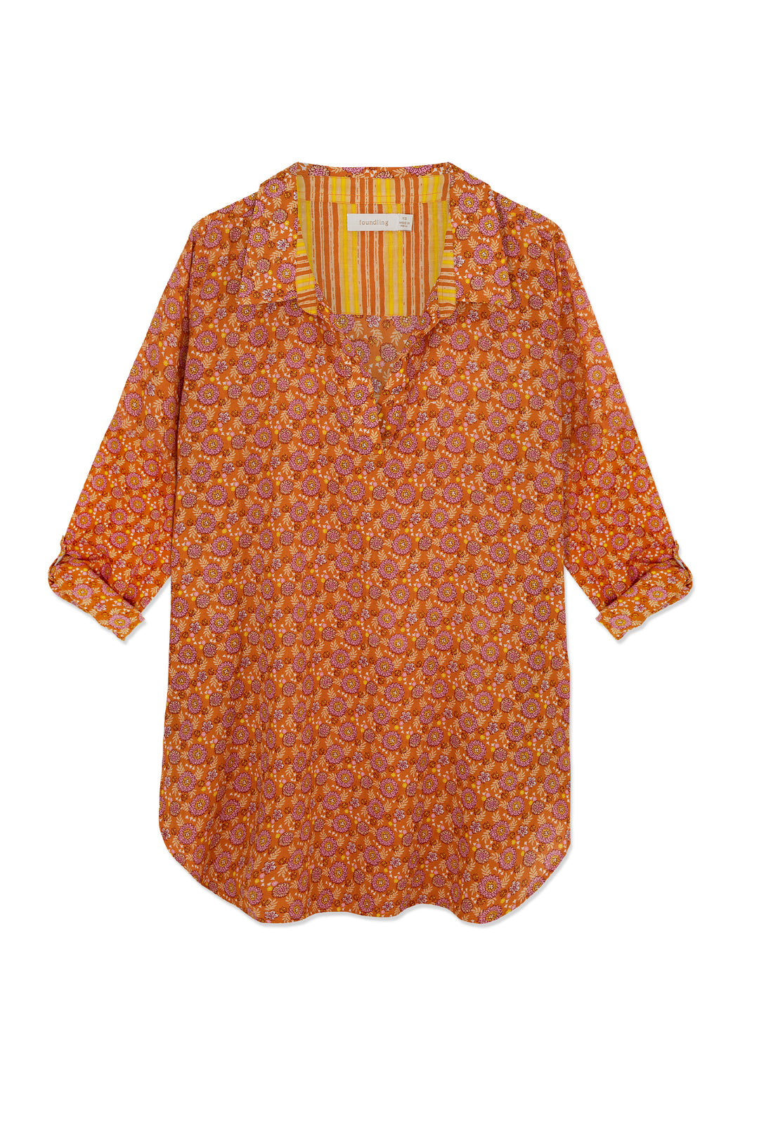 Wildflower Cotton Popover Shirt Ginger