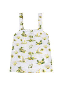 Linen Square Neck Swing Top Tiki