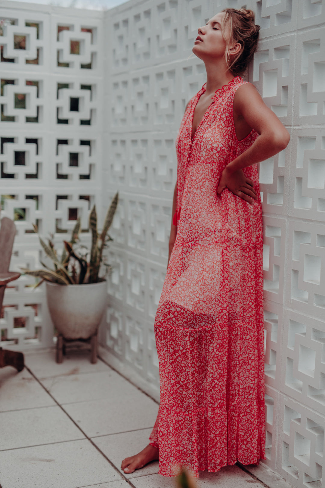 Holi tiered maxi dress
