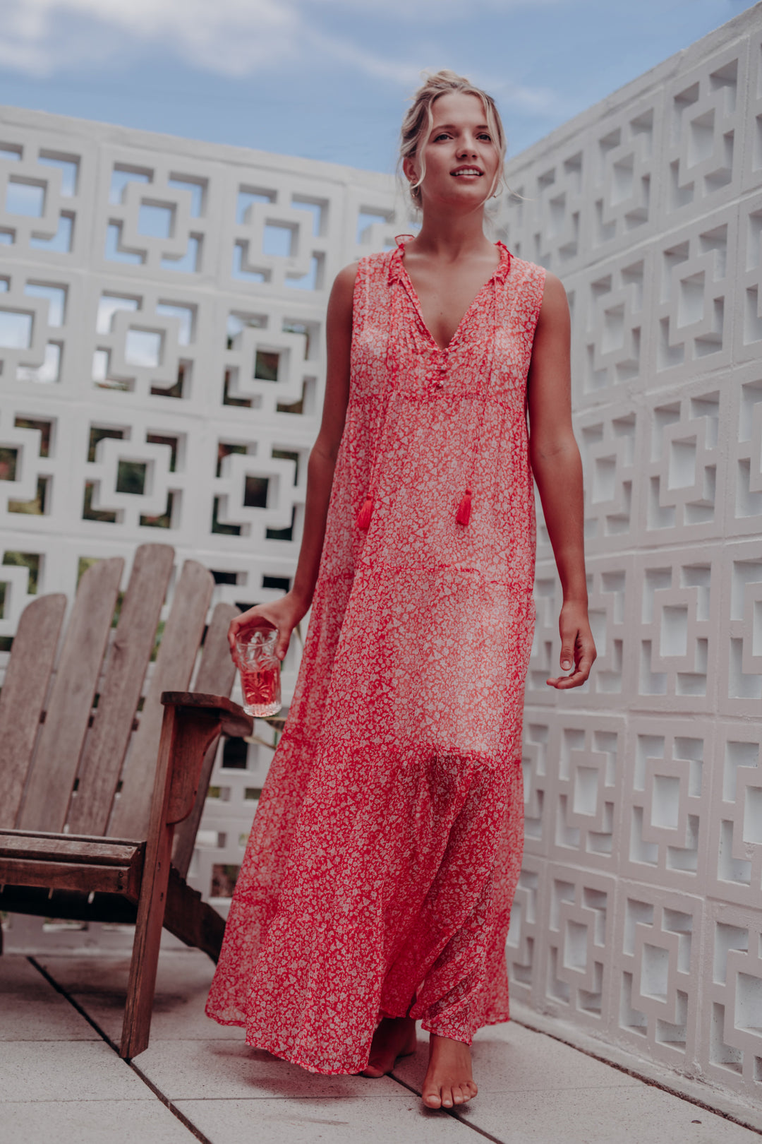 Holi tiered maxi dress