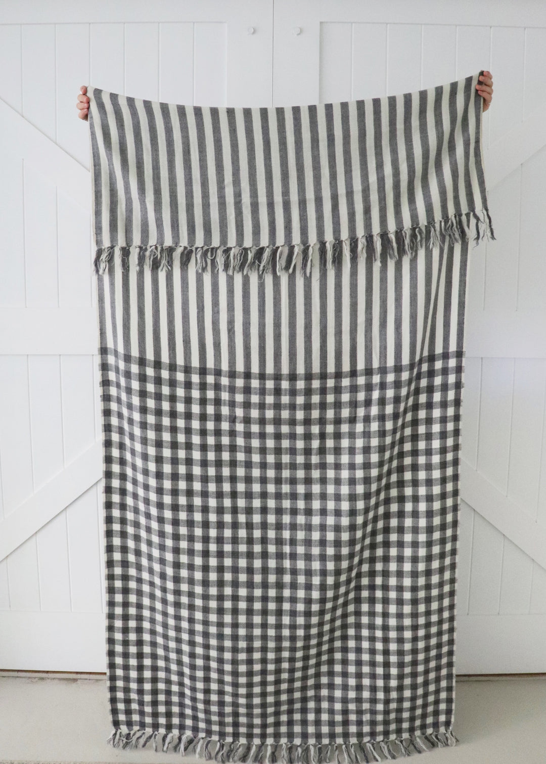 Madras Checkmate Woollen Shawl