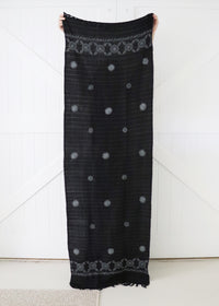 Kali hand embroidered pure wool scarf