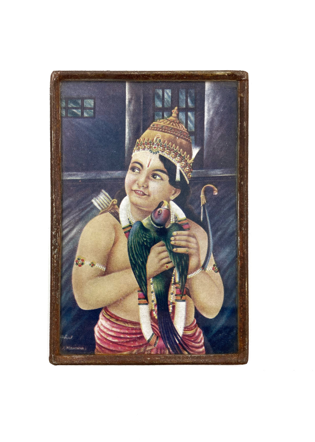 miniature framed print Hanuman
