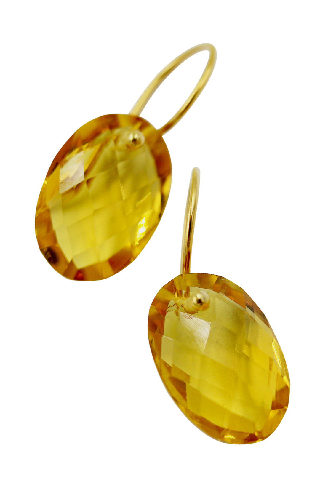 Liquid Amber Faceted Drop earrings