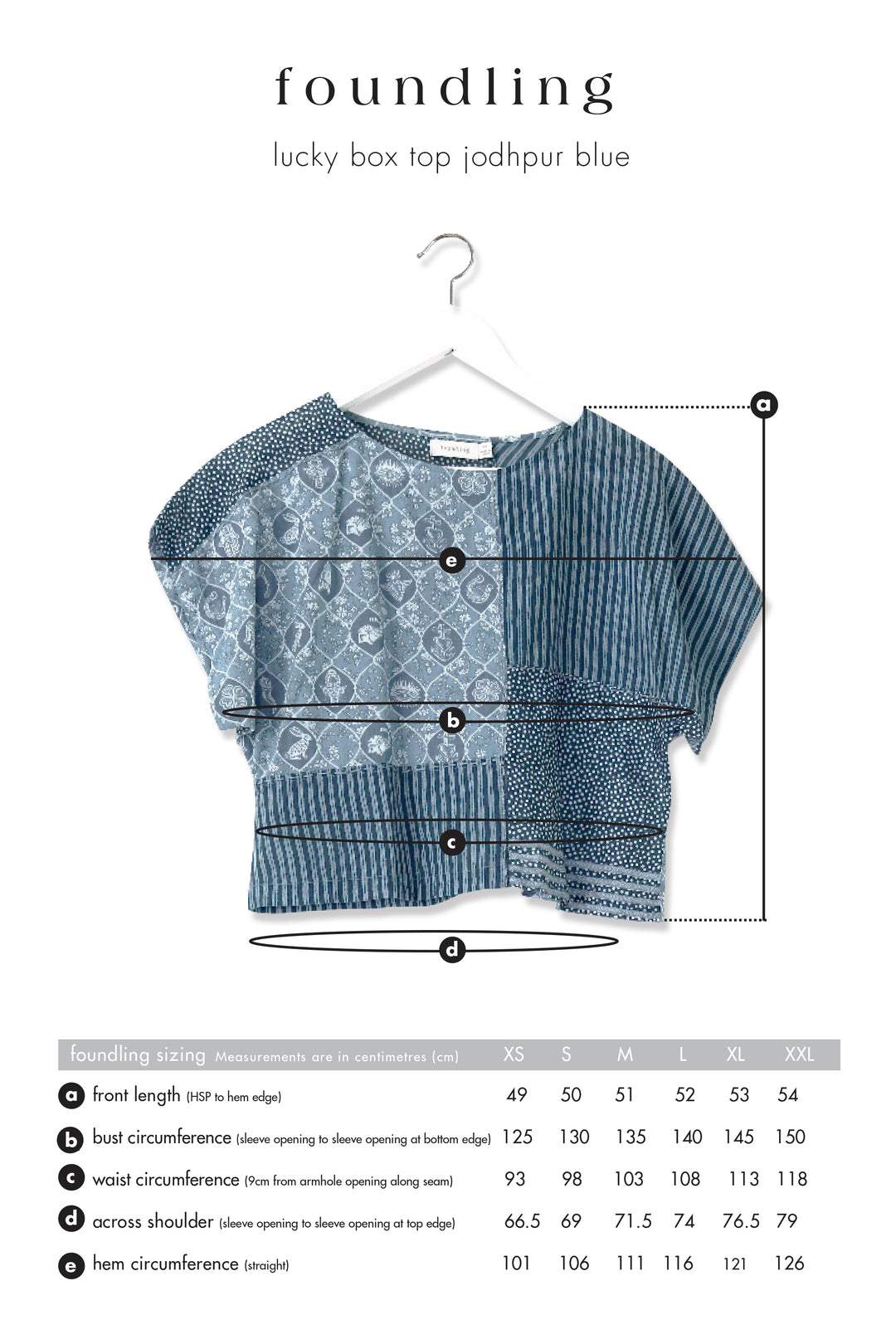 Lucky Patch Box Top Jodphur Blue