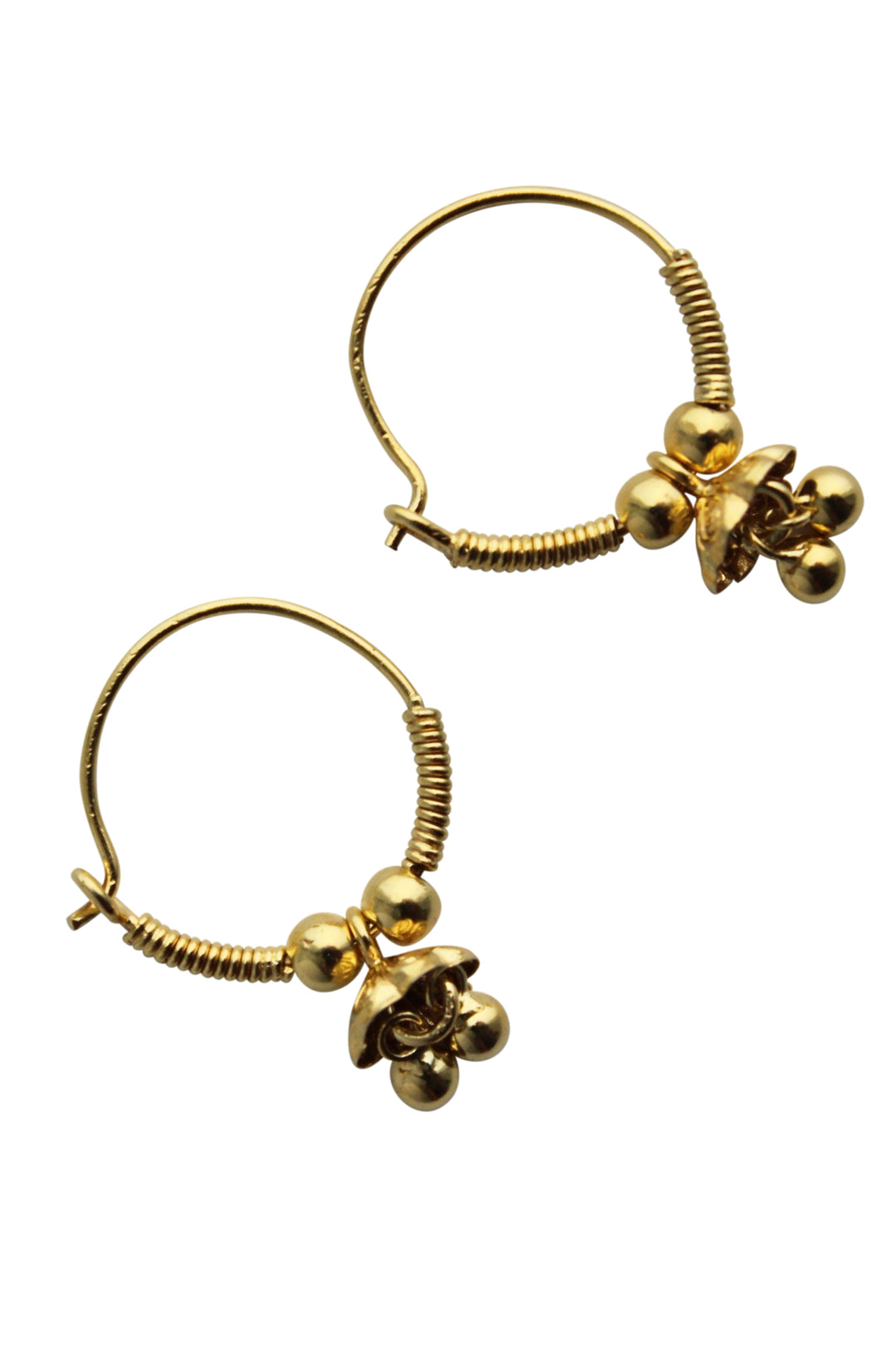 Gold Indian Mewar sleeper earrings