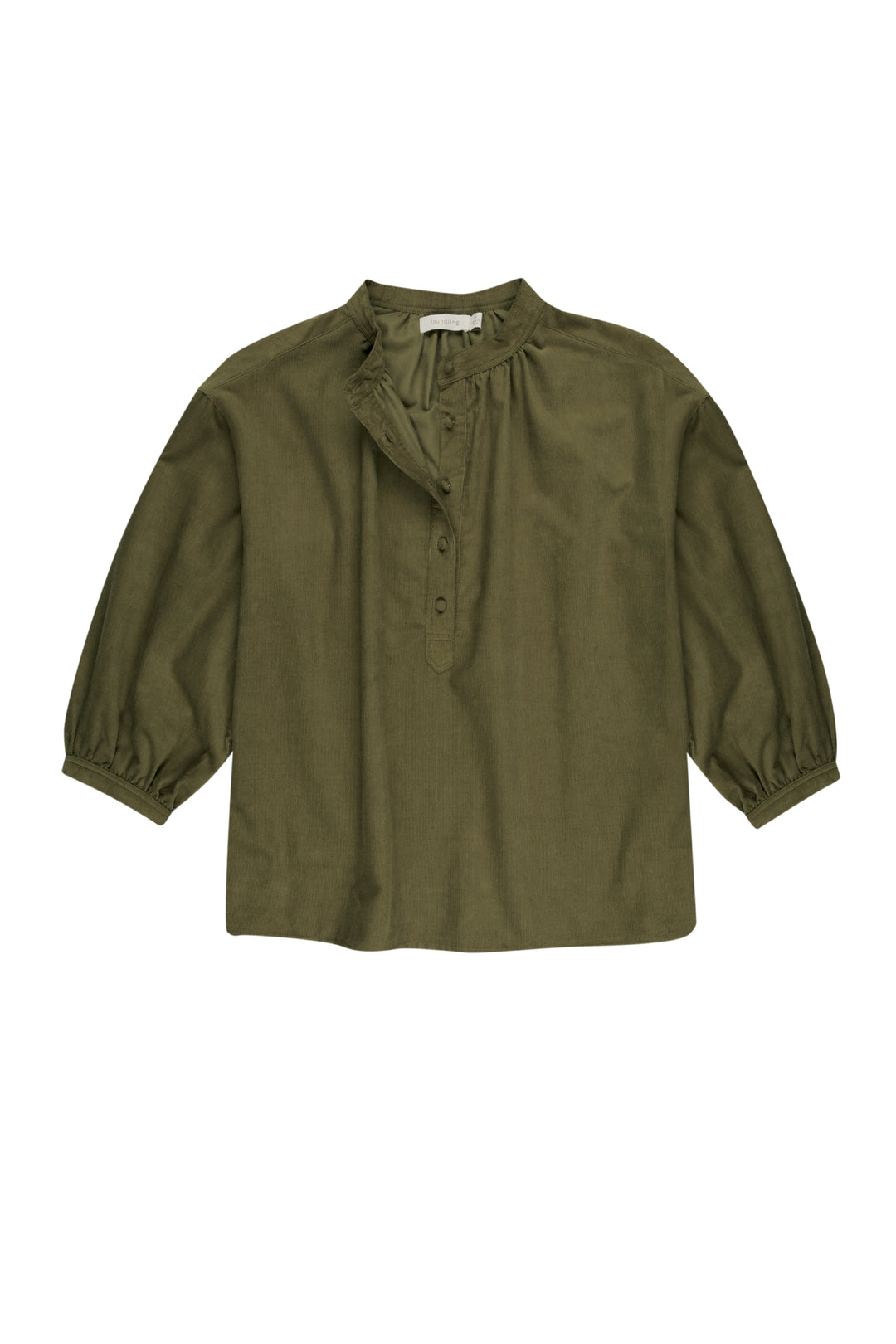 Regulation Pincord Button Blouse Grass