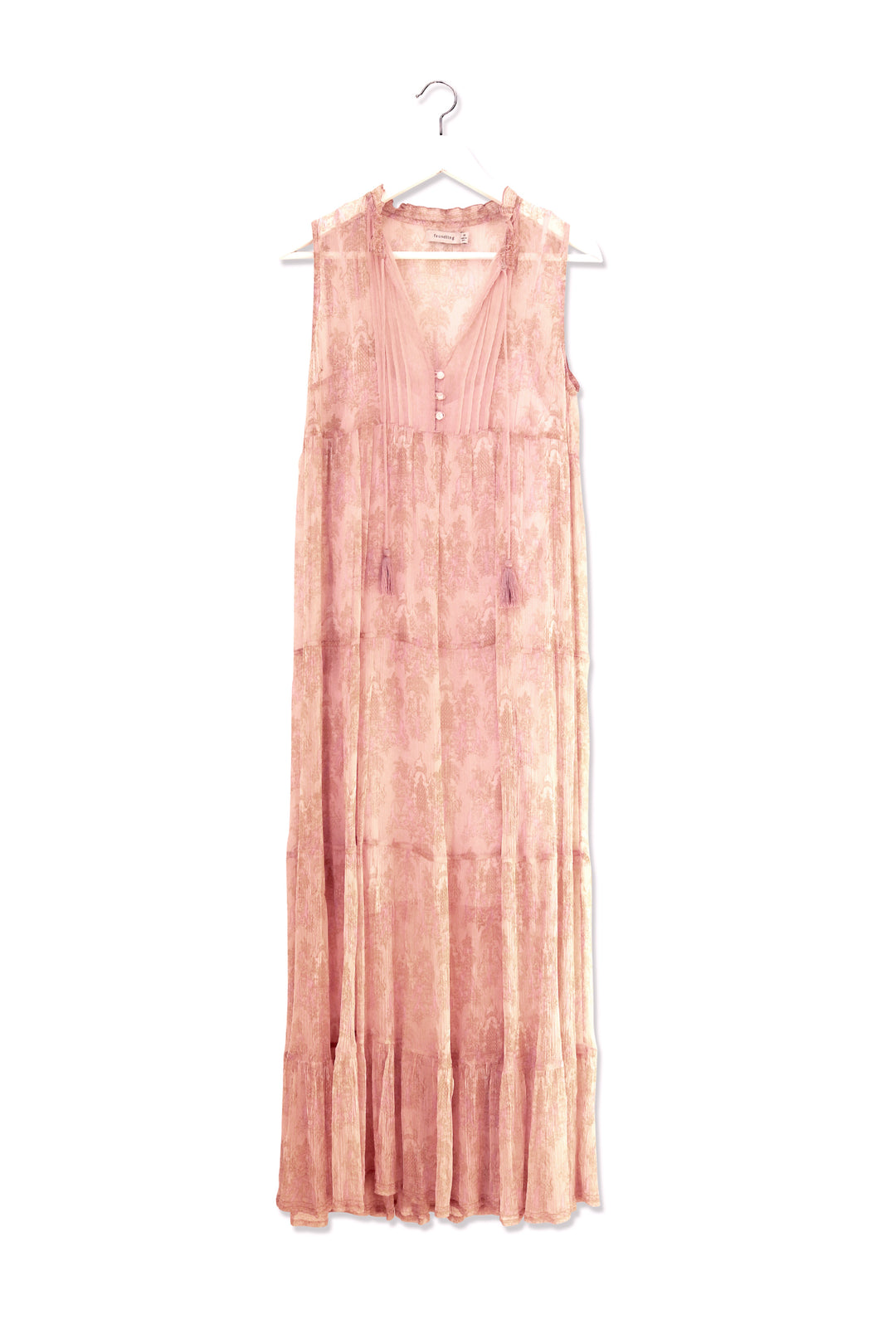 Rosewater tiered maxi dress