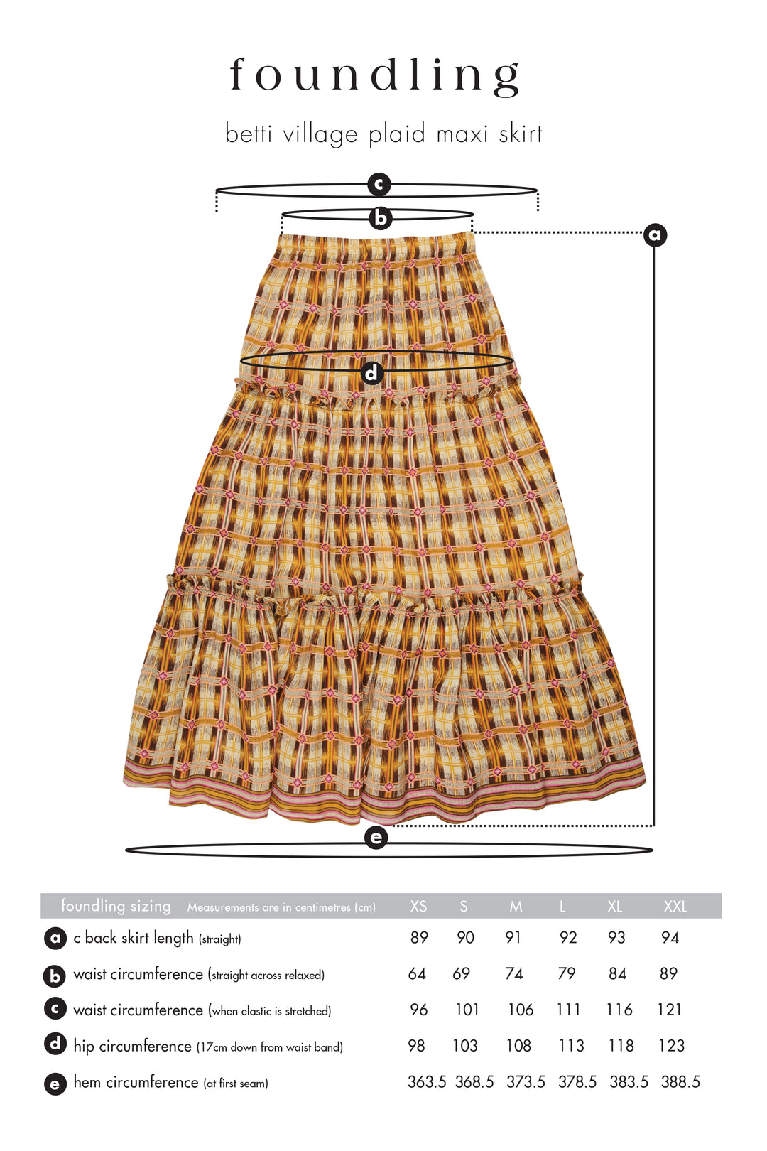 Betti Village Plaid Maxi Skirt