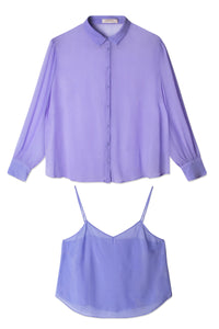 Miss Saigon Silk Blouse Orchid