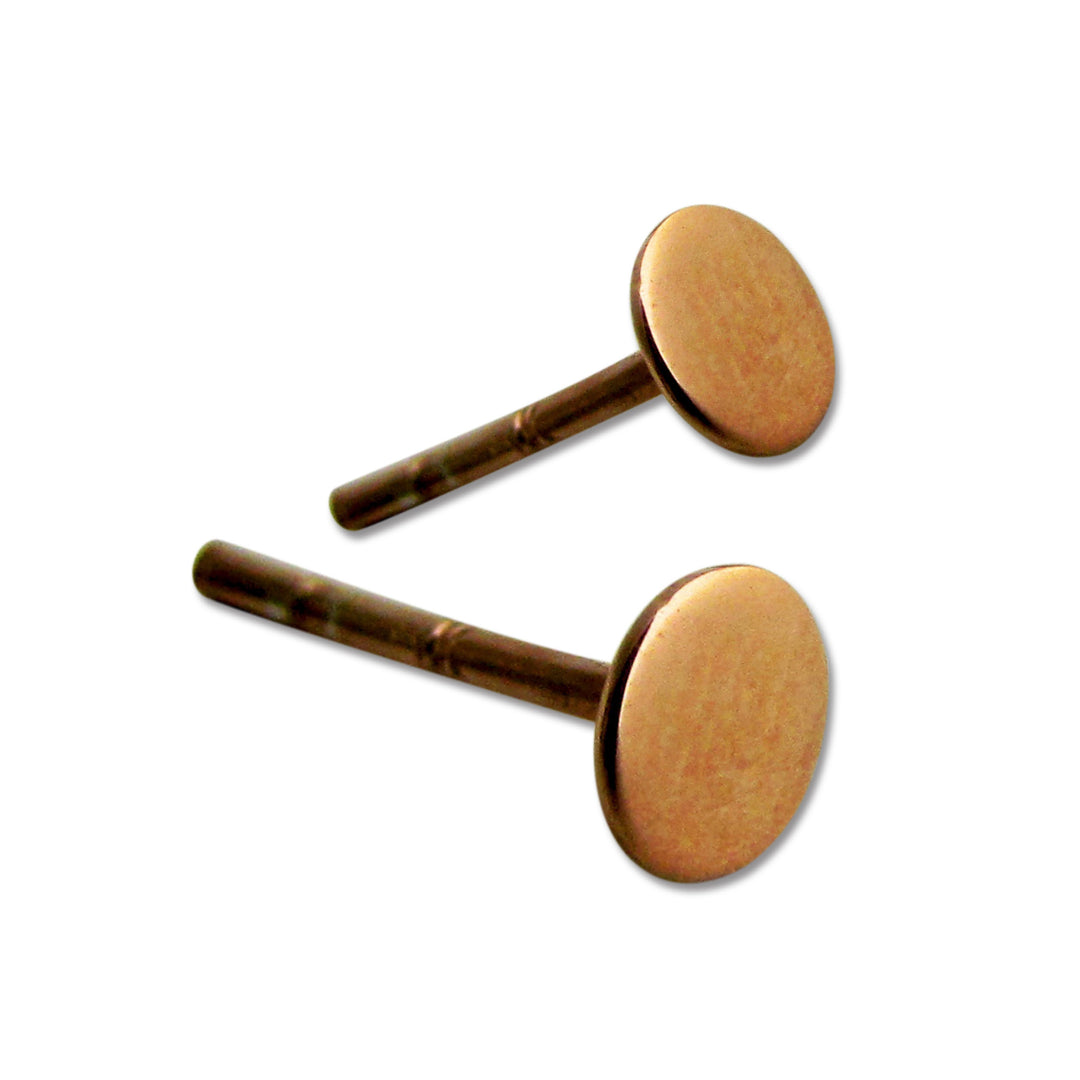 Solis rose gold stud matt or polished