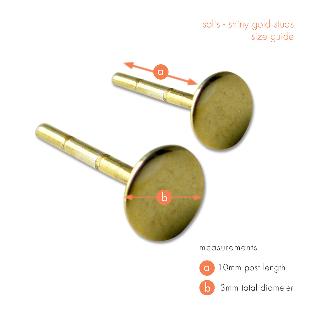 Solis gold stud matt or polished