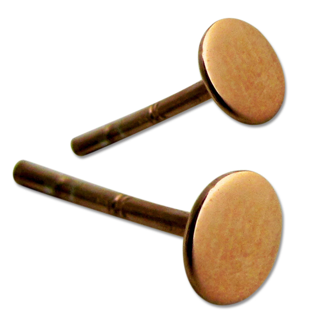 Solis rose gold stud matt or polished