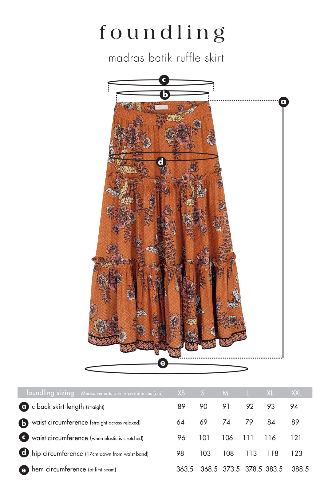 Madras Batik Ruffle Skirt