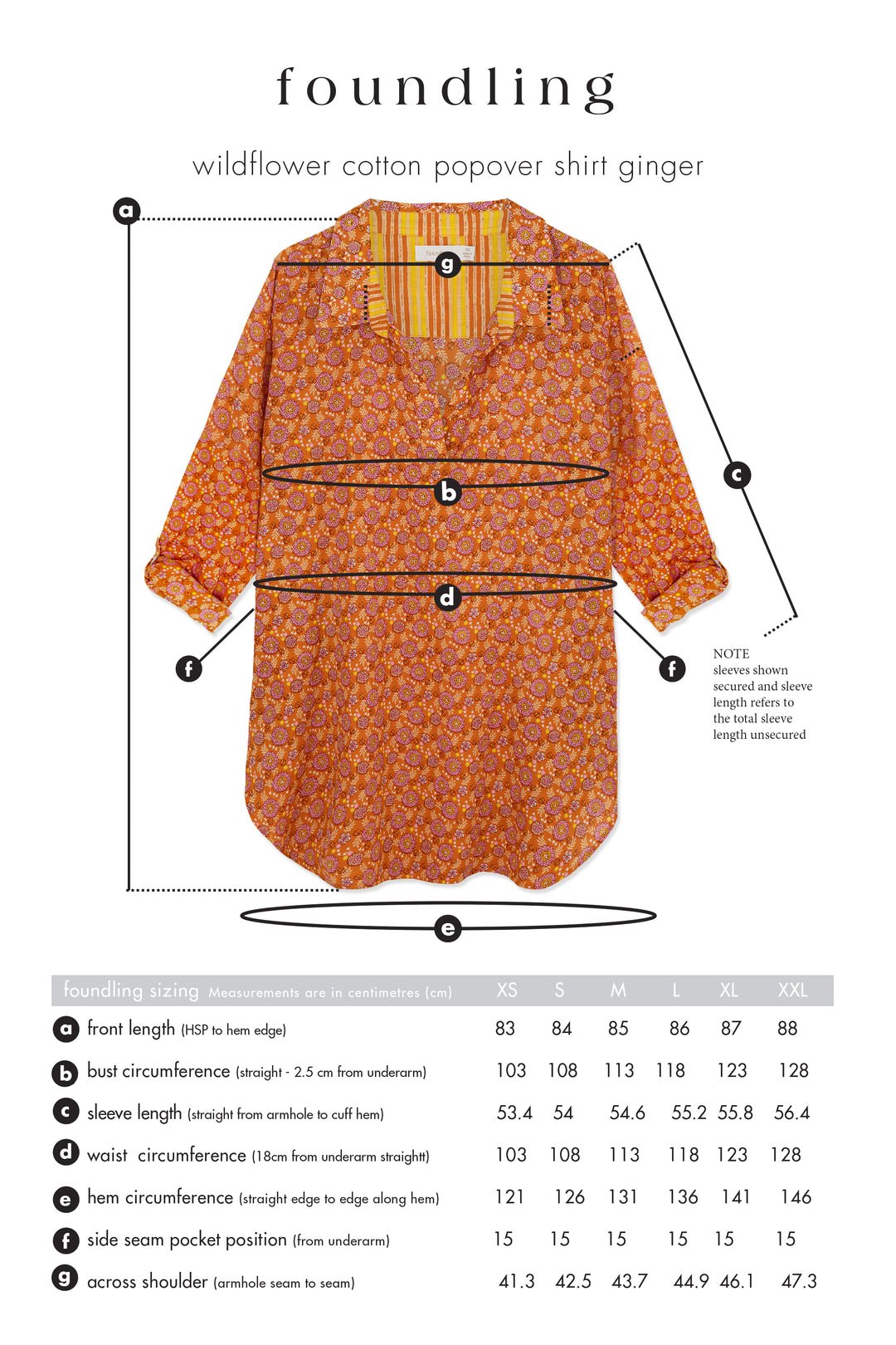Wildflower Cotton Popover Shirt Ginger