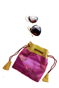 Smoky quartz teardrop earrings