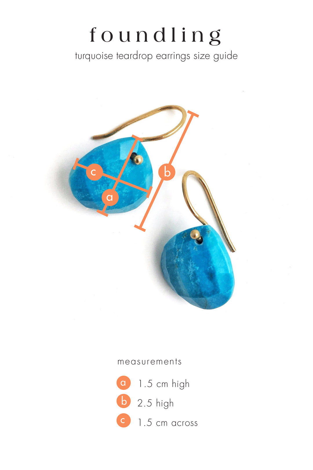 Turquoise teardrop earrings gold hook