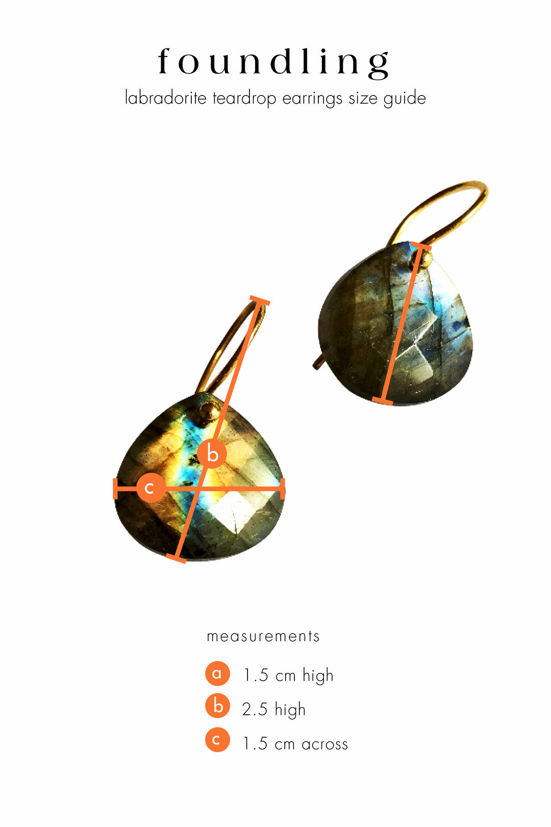 Labradorite teardrop earrings